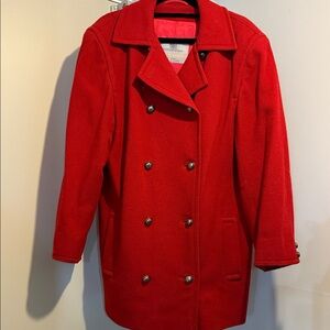 Vintage Luxury Women's Red Double breasted Coat